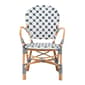 Baxton Studio Bryson French Blue & White Weaving Bistro Chair - image 3