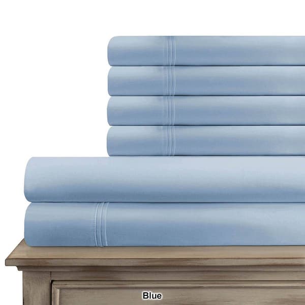 Superior 6pc. 1200 Thread Count Solid Deep Pocket Bed Sheet Set