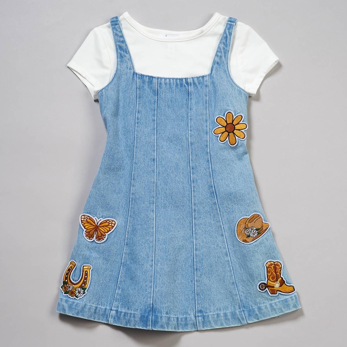 Girls (4-6x) Speechless(R) Western Patch Denim Jumper Set