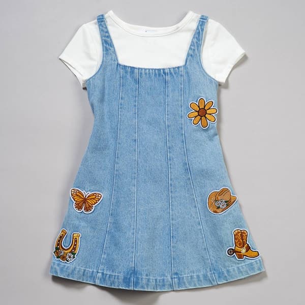 Girls (4-6x) Speechless(R) Western Patch Denim Jumper Set