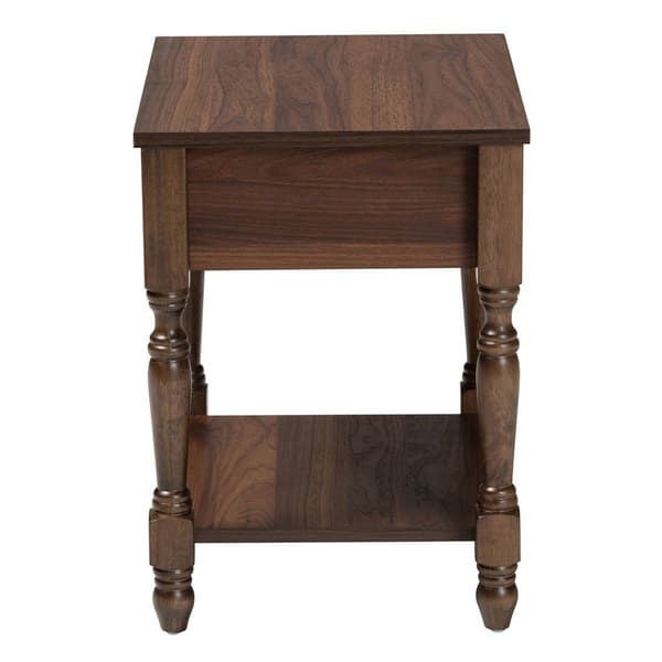 Baxton Studio Roden Transitional Dark Brown Nightstand