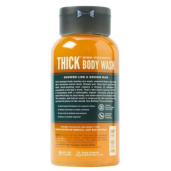 Duke Cannon THICK Buffalo Trace High-Viscosity Body Wash