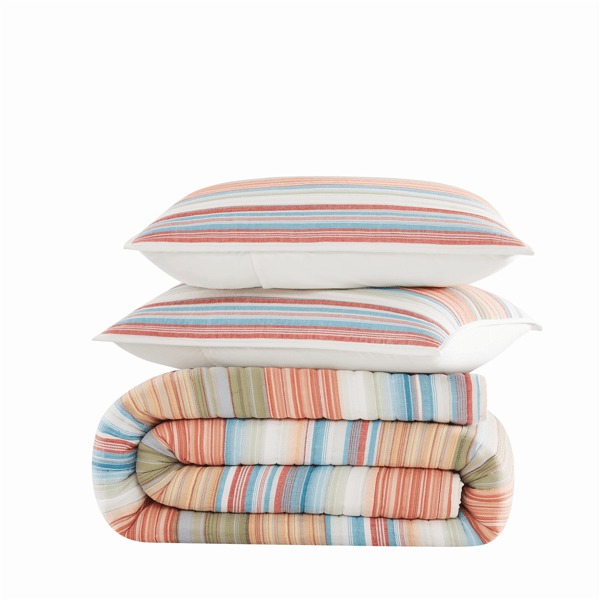 Oceanfront Resort Palm Beach Yarn Dye Stripe 3pc. Quilt Set