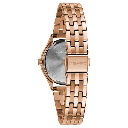 Womens Caravelle Rose Gold-Tone Watch - 44M115