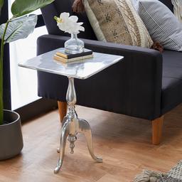 9th & Pike® Silver Aluminum Tapered Accent Table