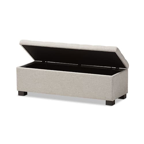 Baxton Studio Roanoke Upholstered Storage Ottoman Bench