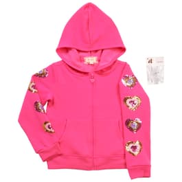 Girls &#40;7-12&#41; BTween&#40;R&#41; Full Zip Hoodie w/ Glitter Heart Sleeve