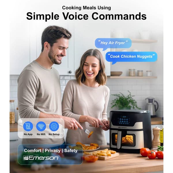 Emerson Smartvoice 5.3 Quart Air Fryer