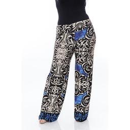 Plus Size White Mark Printed Palazzo Pants