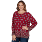 Plus Size Ruby Rd. English Countryside Medallion Border Blouse - image 3