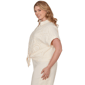 Plus Size Ruby Rd. Renaissance Romance Short Sleeve Eyelet Blouse - image 4