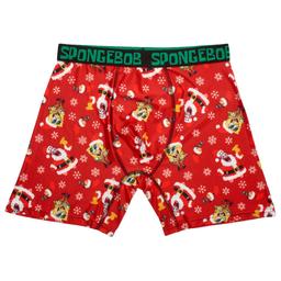 Mens Nickeloden SpongeBob Santa Boxer Briefs