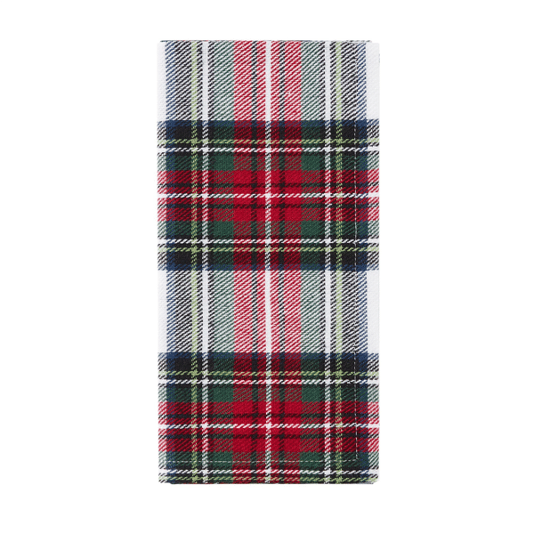 Threadmade Christmas Classic Holiday Plaid Napkins - Set of 8