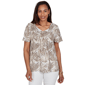 Womens Emaline Verde Grove II Short Sleeve Tie Neck Blouse - image 1