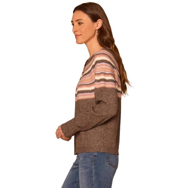 Womens Democracy Abstract Stripe Jacquard Cardigan