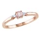 Gemstone Classics(tm) Silver 1/6ctw. Morganite Ring - image 1