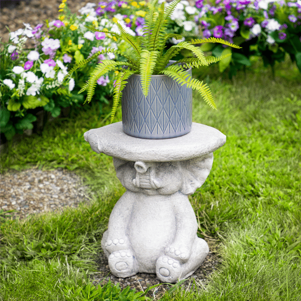 Northlight Elephant Outdoor Garden Plant Stand - image 