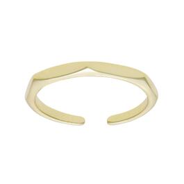 Barefootsies Gold Over Brass Geometric Adjustable Toe Ring