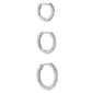 Athra Fine 3pr. Silver Plated CZ Huggie Hoop Earrings Set - image 2