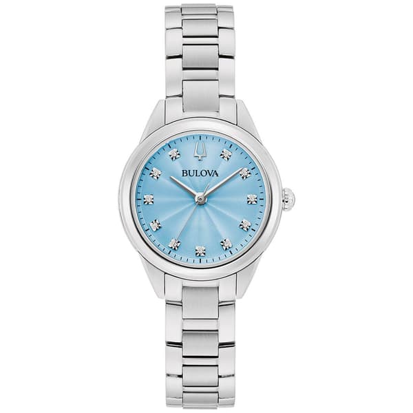 Womens Bulova Sutton Light Blue Dial Bracelet Watch - 96P250