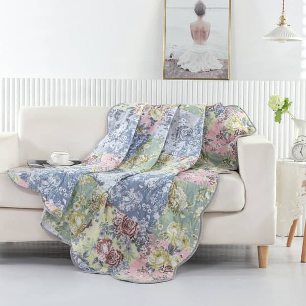 Greenland Home Fashions&#40;tm&#41; Emma Vintage Reversible Quilted Throw