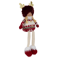 Northlight Sitting Plush Girl with Dangling Legs Christmas Figure - image 4