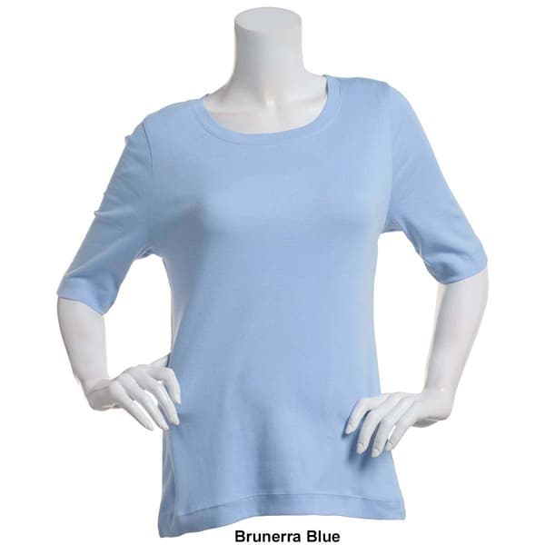 Petite Architect&#174; Elbow Sleeve Round Neck Tee