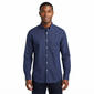 Mens Preswick & Moore(R) Long Sleeve Plaid Dress Shirt - Navy - image 1