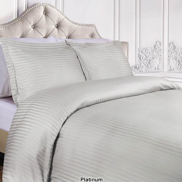 Superior 400 Thread Count Stripe Egyptian Cotton Duvet Cover Set