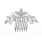 Rosa Rhinestones Silver-Tone Floral Hair Comb - image 1