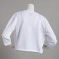 Plus Size Nina Leonard 3/4 Sleeve Double Scallop Edge Shrug - image 2