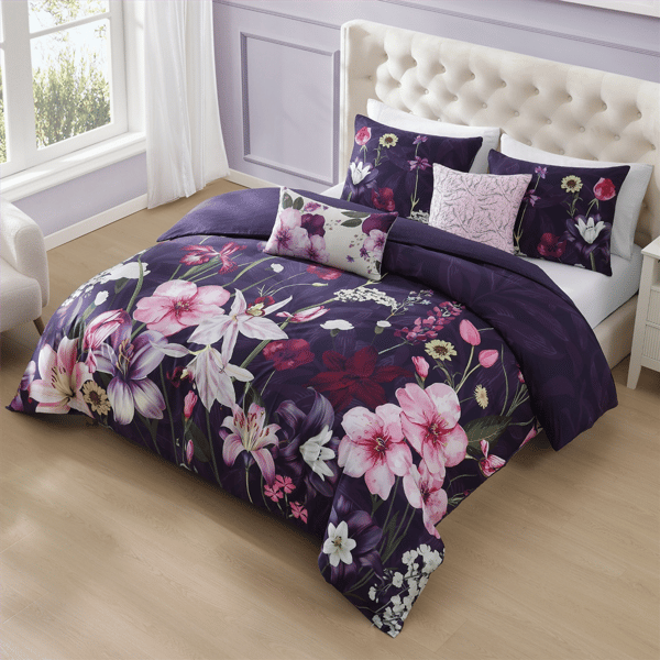 Bebejan Morning Glory 5pc. Reversible Comforter Set