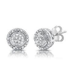 Nova Star® 1/10ctw. Lab Grown Diamond Cluster Stud Earrings
