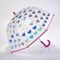 Girls Nicole Miller New York Iridescent Heart Frosted Umbrella - image 1