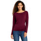 Juniors Madden Girl Long Sleeve Jersey Stud Dolman Boat Neck Top - image 1