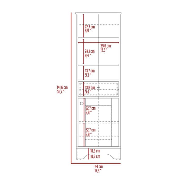 FM FURNITURE Alaskan Light Grey Linen Cabinet