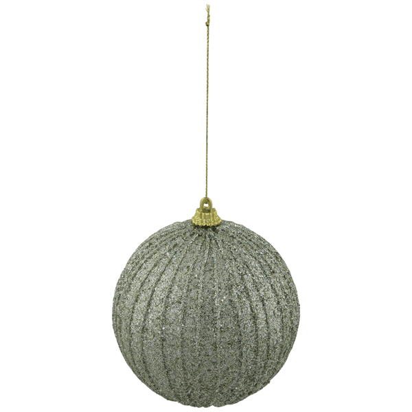 Northlight Holographic Glitter Tea Green Christmas Ball Ornament