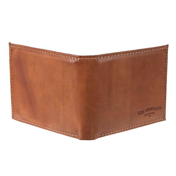 Mens Levi&#8217;s&#174; RFID Extra Capacity Tan Slimfold Wallet