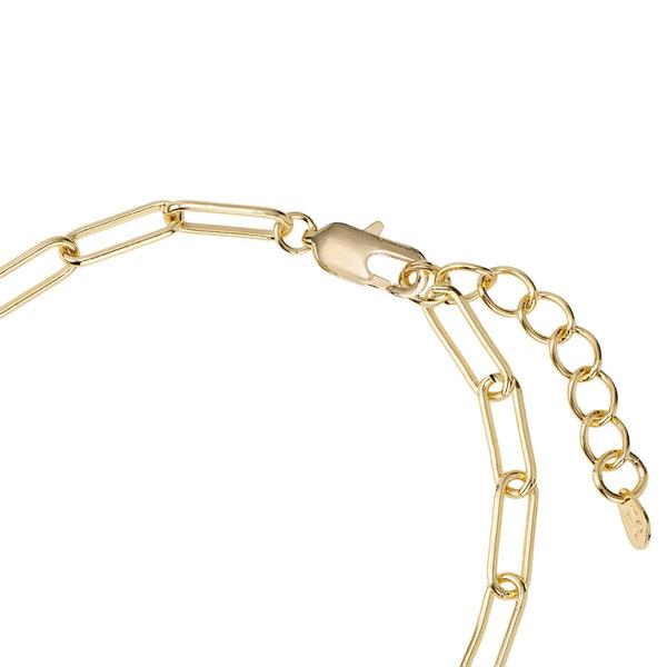 Athra 14K Gold Over Brass CZ L Initial Bracelet