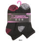 Womens Powerful Acceleration 6pk. Half Cushion Quarter Socks - image 2