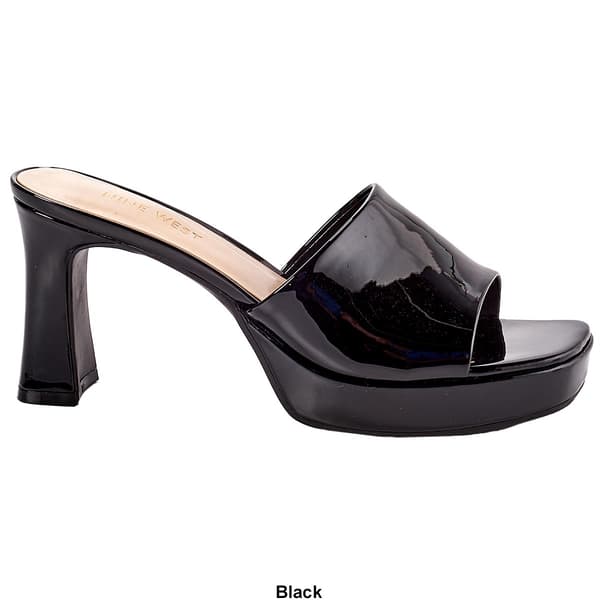 Womens Nine West Bammah Patent Heel Sandals
