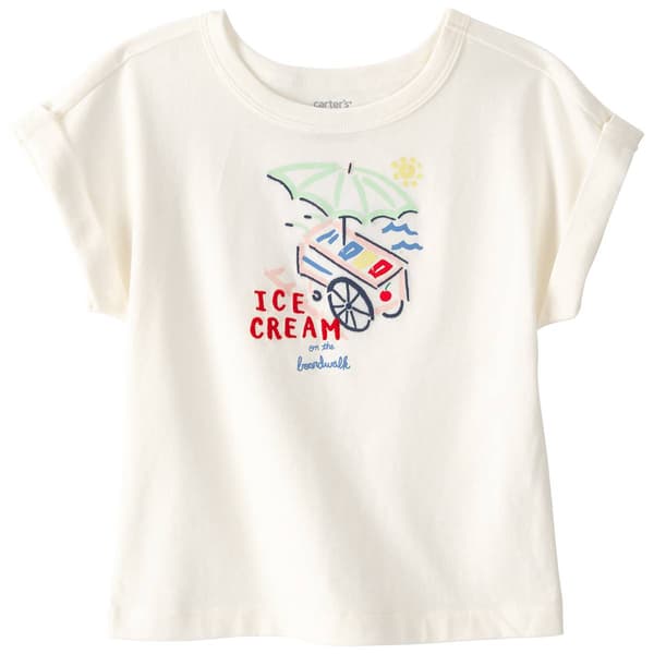 Toddler Girl Carter''s Ice Cream On Boardwalk Ss T-Shirt - image 