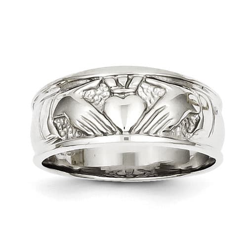 Gold Classics&#40;tm&#41; 14k. White Gold Claddagh Ring - image 
