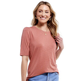 Plus Size Architect&#40;R&#41; Mini Solid Elbow Puff Sleeve Tee