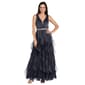 Womens R&M Richards Sleevless Corkscrew Beaded Trim Waist Gown - image 1