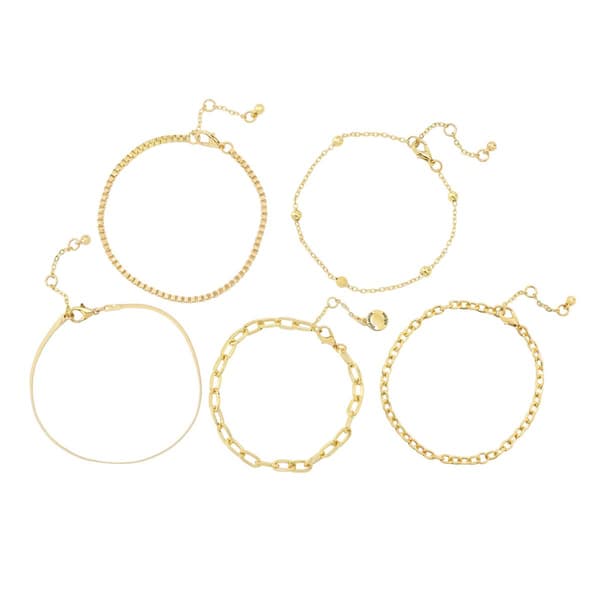 Steve Madden Bead & Link 6pr. Mixed Bracelet Set