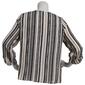 Womens Cure 3/4 Sleeve 3/4 Sleeve Two Button Stripe Henley Blouse - image 2