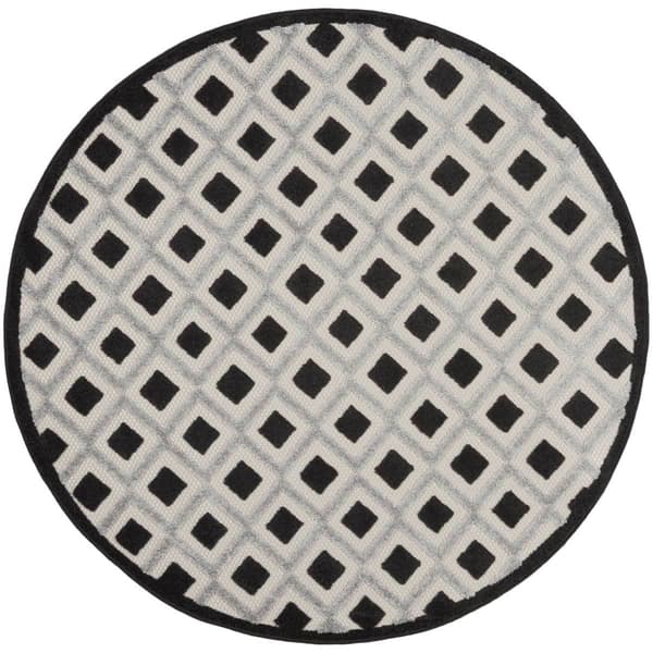 Nourison Aloha Diamond Modern Indoor/Outdoor Round Rug