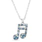 Crystal Kingdom Multi-Color Crystal Music Note Pendant Necklace - image 1
