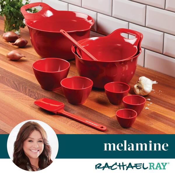 Rachael Ray 10pc. Mix &amp; Measure Mixing Bowl Set - Red